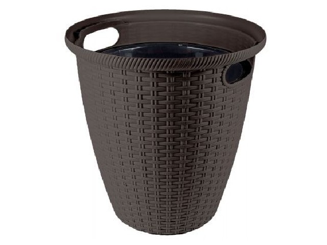 Кашпо напольное Ротанг д 328/20 л с внутренним горшком 11 л Венге  50020/5